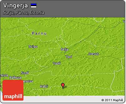 Physical Panoramic Map of Vingerja