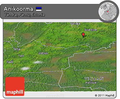 Satellite Panoramic Map of Anikoorma