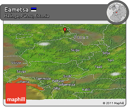 Satellite Panoramic Map of Eametsa