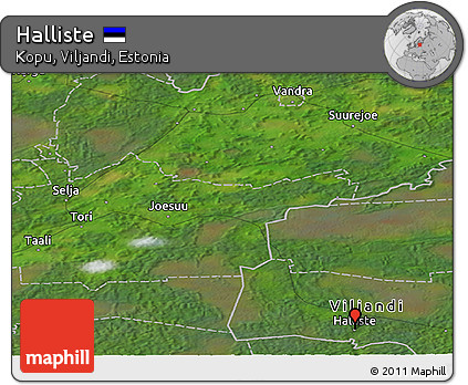 Satellite Panoramic Map of Halliste