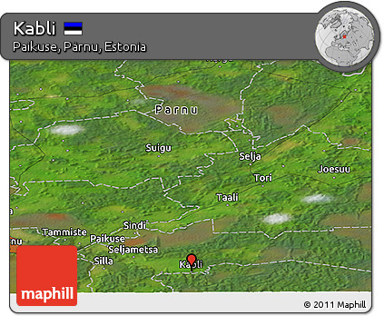 Satellite Panoramic Map of Kabli