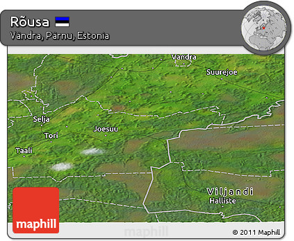 Satellite Panoramic Map of Rõusa