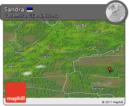 Satellite Panoramic Map of Sandra