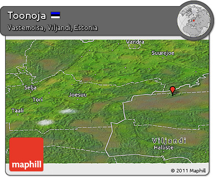 Satellite Panoramic Map of Toonoja