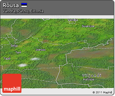 Satellite Panoramic Map of Rõusa