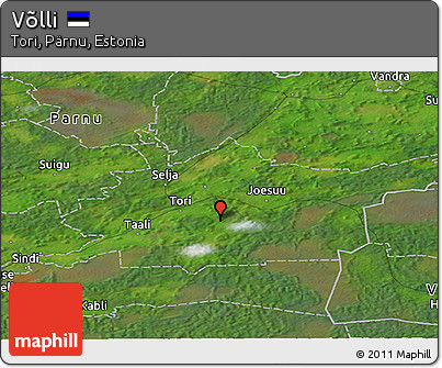 Satellite Panoramic Map of Võlli