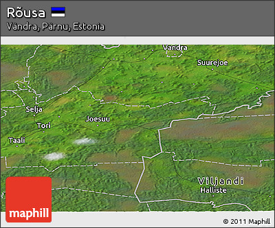 Satellite Panoramic Map of Rõusa