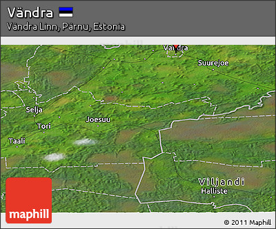 Satellite Panoramic Map of Vändra