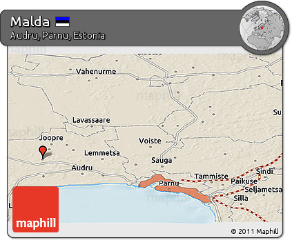 Shaded Relief Panoramic Map of Malda