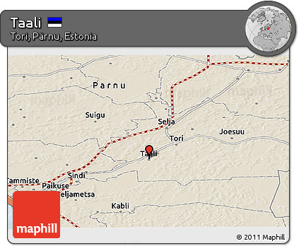 Shaded Relief Panoramic Map of Taali