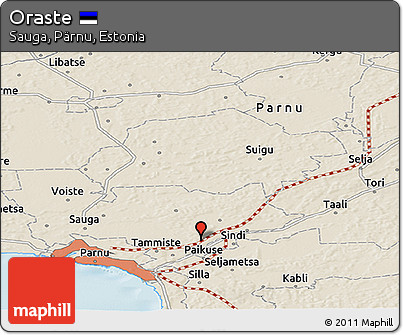 Shaded Relief Panoramic Map of Oraste