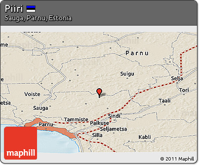 Shaded Relief Panoramic Map of Piiri