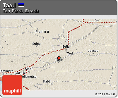 Shaded Relief Panoramic Map of Taali