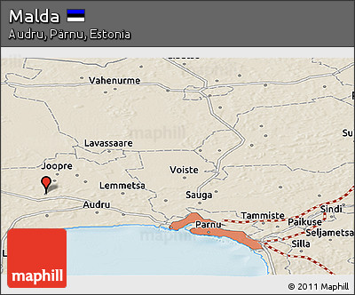 Shaded Relief Panoramic Map of Malda