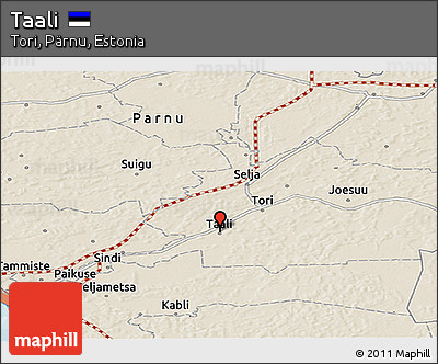 Shaded Relief Panoramic Map of Taali