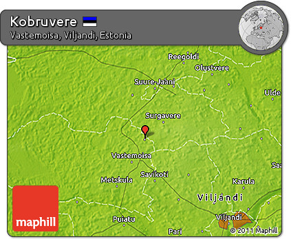Physical 3D Map of Kobruvere