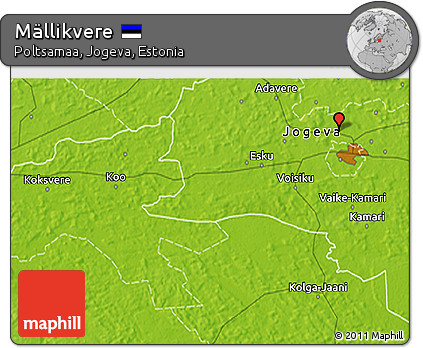 Physical 3D Map of Mällikvere