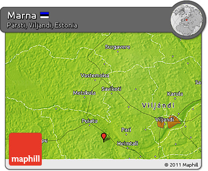 Physical 3D Map of Marna