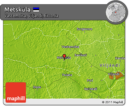 Physical 3D Map of Metsküla