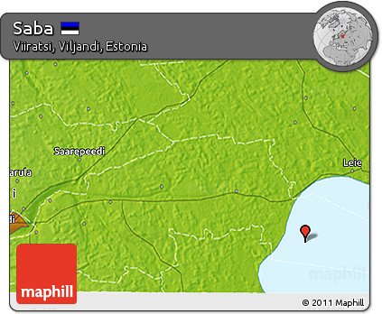 Physical 3D Map of Saba