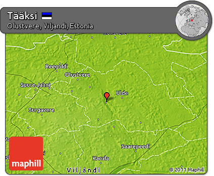 Physical 3D Map of Tääksi