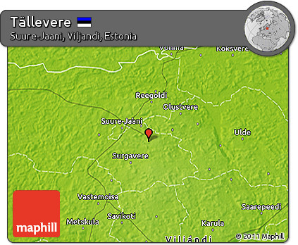 Physical 3D Map of Tällevere