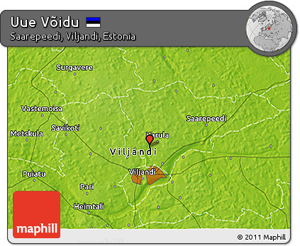 Physical 3D Map of Uue Võidu