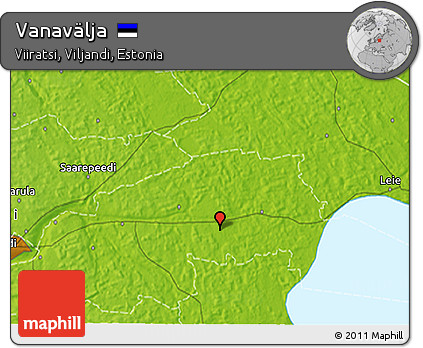 Physical 3D Map of Vanavälja