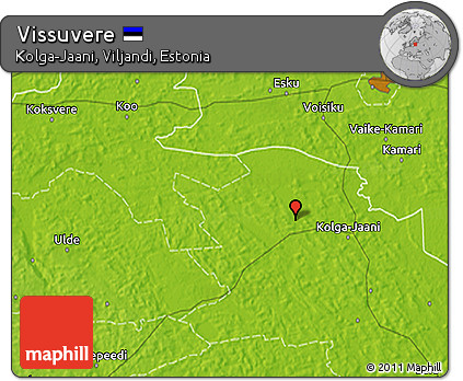 Physical 3D Map of Vissuvere