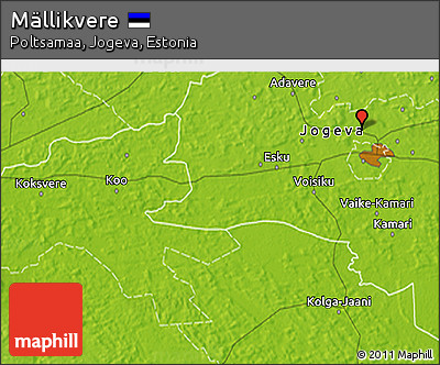 Physical 3D Map of Mällikvere