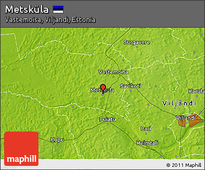 Physical 3D Map of Metsküla