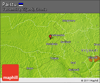 Physical 3D Map of Paistu