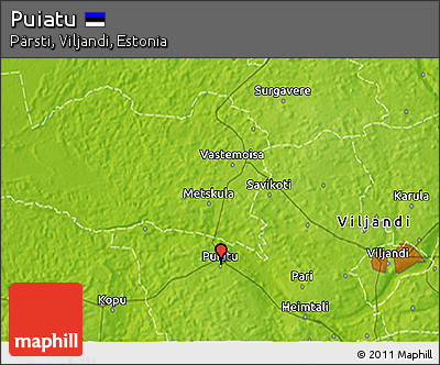 Physical 3D Map of Puiatu