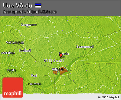 Physical 3D Map of Uue Võidu
