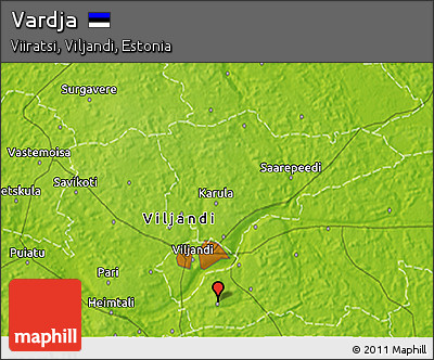 Physical 3D Map of Vardja