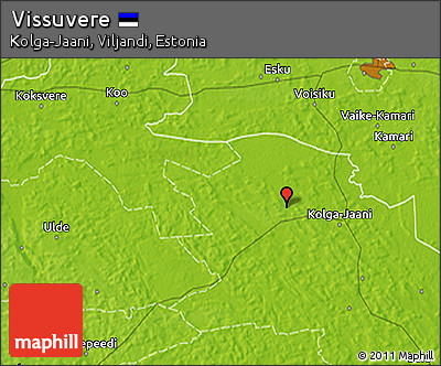 Physical 3D Map of Vissuvere