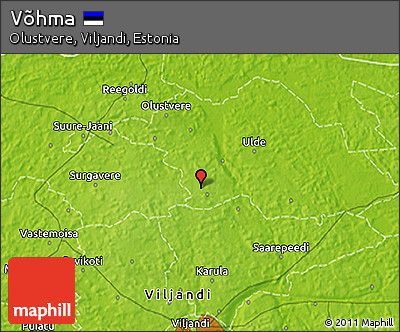 Physical 3D Map of Võhma