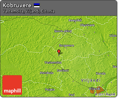 Physical 3D Map of Kobruvere