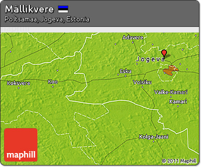 Physical 3D Map of Mällikvere