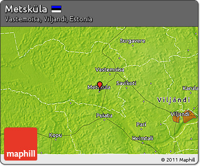 Physical 3D Map of Metsküla