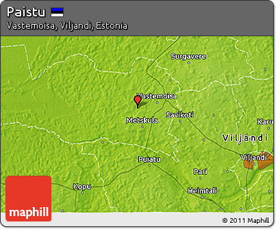Physical 3D Map of Paistu