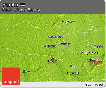 Physical 3D Map of Puiatu