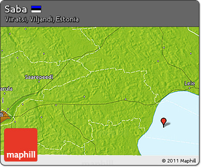 Physical 3D Map of Saba