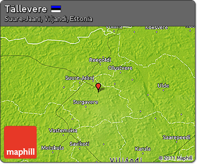 Physical 3D Map of Tällevere
