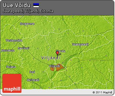 Physical 3D Map of Uue Võidu