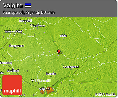 Physical 3D Map of Välgita