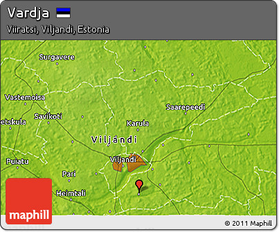 Physical 3D Map of Vardja