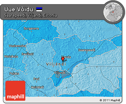 Political 3D Map of Uue Võidu