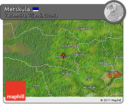 Satellite 3D Map of Metsküla