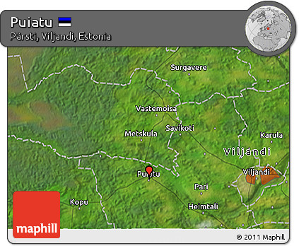 Satellite 3D Map of Puiatu